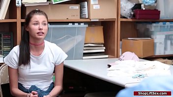 Preview 2 of Man Eats His Own Cum - Teen shoplifter lets officer fuck her