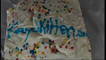 Preview 1 of Milf Hunter Tish Phone Sex - Kayci Kitten Celebration Cake Splosh
