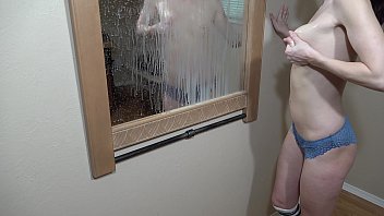 Preview 3 of Bbw Granny Fotze - Lactating milf spraying breast milk on a mirror