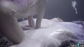 Preview 3 of Healthy Veggies - Live sex show with petite teens in the dark future