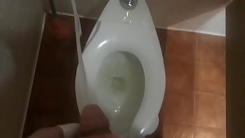 Preview 2 of Turkish Husband - Huge half hard cumshot in a park bethroom