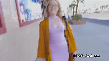 Preview 2 of Mom And Son Bhosh Chat - Blonde librarian wants to earn extra on pov video