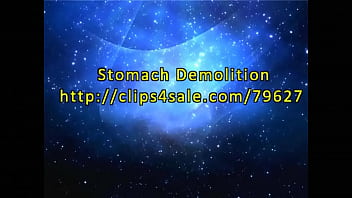 Preview 1 of Gozleri Bagli Harika Bir Sakso - Jumping Stomping Training (Stomach Demolition)