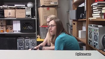 Preview 3 of Mistress Natalie - Thief girlfriend blows guard in front of bf