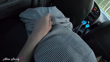 Preview 2 of Indian X Movie - Horny Passenger Sucks Dick While Driving Car and Fucks Driver POV - Alisa Lovely