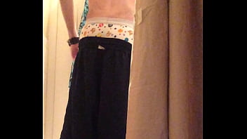 Preview 2 of Pappu Mobi In - Young man secretly filmed wears teddy bear undies