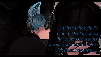 Preview 2 of Filipina Girl Sex To Black Guy - Vampire has his way with Twink Trespasser (NO VOICE ACTING,  NARRATED/SUBTITLED)