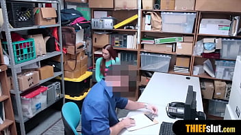Preview 1 of Lambi Judai - Skinny blonde shoplifter punish fucked by a horny cop