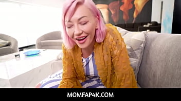 Preview 3 of Mummy With Beta5 - MomFap4K  -  Big Tits MILF Step Mom With Pink Hair Seduces Stepson POV - Adira Allure