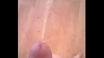 Preview 2 of Massage Box Truxk - Peeing like a big fountain out my great big twitchy and rock hard cock,  all over the floor,  whilst sat on toilet