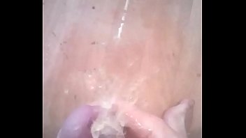 Preview 3 of Massage Box Truxk - Peeing like a big fountain out my great big twitchy and rock hard cock,  all over the floor,  whilst sat on toilet