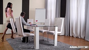 Preview 1 of Jordi X Carly Rea - Anal inspectors observe secretary Kitana Lure&#039_s asshole being fucked hard