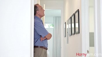 Preview 2 of School Saxse Video - stepMOM locks stepDAD and fucks stepSON- Rose Monroe