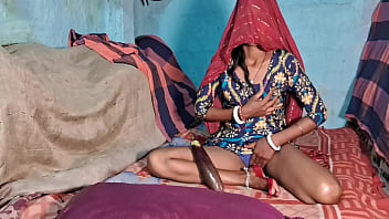 Preview 1 of Pussy Play Milf - Desi step sister harMy step-brother-in-law saw me having sex with brinjal and he fucked my pussy