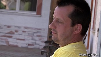 Preview 1 of Grinding Orgasm And Cum - Old man caught doggy-fucking son&#039_s gf outdoors