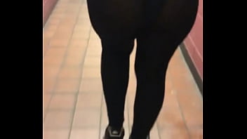 Preview 2 of Thai Playboy Pussy - Wife in see through leggings walking with visible panties