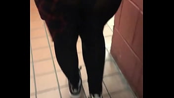 Preview 4 of Thai Playboy Pussy - Wife in see through leggings walking with visible panties