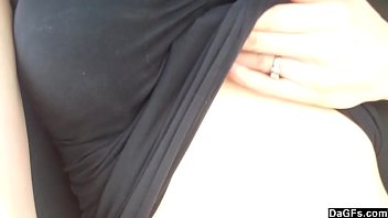 Preview 3 of Sumal Boy Antysex - Dagfs - Beautiful Amateur Babe Masturbating In A Car