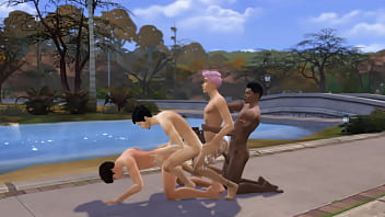 Preview 3 of Mia Kalita Sex Secandal - The Sims - Gay Orgy Outdoors - Channel Intro