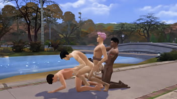 Preview 4 of Mia Kalita Sex Secandal - The Sims - Gay Orgy Outdoors - Channel Intro