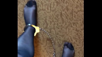 Preview 3 of Fifty Shades Of Gray Porn - Pantyhose Gay Leg Irons