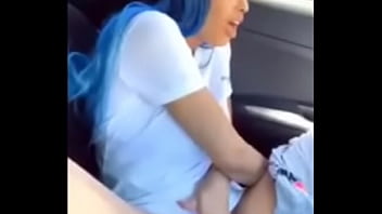 Preview 1 of Sex Pichas - Ebony sucking her toes in car