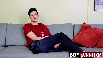 Preview 3 of Sax Xxx Vaduo - Cute twinkie jerks off after open minded interview