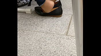 Preview 2 of Sunny Leaon Xxxx Video - shoeplay and dipping with tan nylons and flats