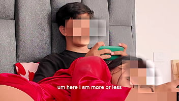 Preview 2 of New Pron Vdeo - puse a la putita de mi hermanastra a que me chupe mi gran polla hasta la garganta