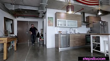 Preview 1 of Standing Reverse Missionary - Jealous teen stepsisters has to share stepbros big cock
