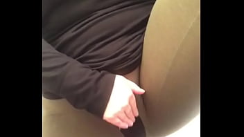 Preview 2 of Bkp Hot - Big booty skimaskgoddess squirting in leggings public bathroom