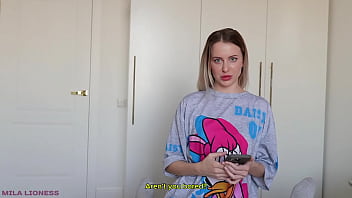 Preview 1 of Second Readyment - A young stepmom caught her stepson jerking off,  allowing her to fuck her tight pussy