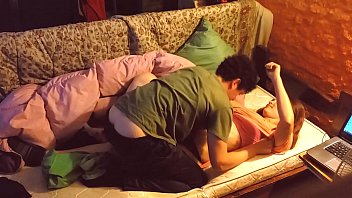 Preview 1 of Nude Noisy White - Romantic and passionate sex. Couple in love have homemade sex