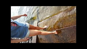 Preview 2 of Anemal And Garls - Melissa&#039_s Hot Feet Splashing in the Lake (Fetish Obsession)