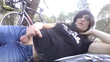 Preview 1 of Voyeur Japan - Graci Craig Stops for a quick pull in the park n blows a nice load before anyone catches her.