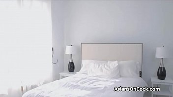 Preview 1 of Kondom Votze Vollgspritzt - Big white cocked sexy Asian teen