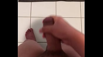 Preview 1 of Big Guy Anal - Jerking off my big cock after shower