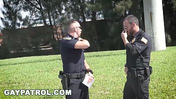Preview 1 of Robin Mae Joi - GAY PATROL - Black Suspect On The Run,  Gets Deep Dick Conviction From The Law