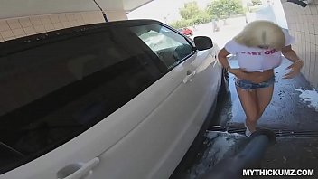 Preview 1 of Nikki In Gang Bang - Thick Latina picks up and fucks stranger from carwash