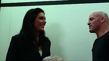 Preview 1 of Mom Son Steps - brunette MILF fucking in an elevator