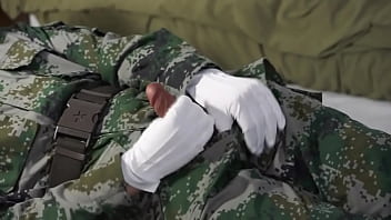 Preview 2 of Mayu Belle - Chinese soldier handjob