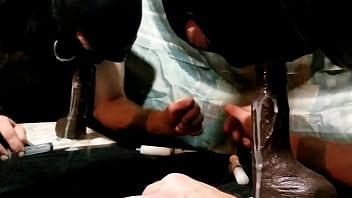 Preview 3 of Denmark Big Boobs - Bbc squirting dildo shoots load while deepthroating