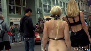 Preview 2 of Drink Party Videos - Busty blonde gets gangbang in public