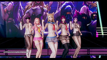 Preview 2 of Strangers Xxx Load - [MMD] Hello Venus -Wiggle Wiggle Hot Kpop Striptease Ahri Akali Kaisa Evelynn Seraphine KDA League of Legends