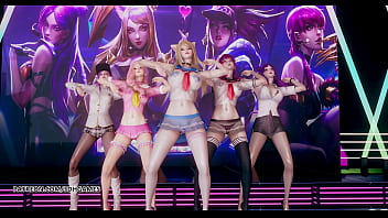 Preview 1 of Strangers Xxx Load - [MMD] Hello Venus -Wiggle Wiggle Hot Kpop Striptease Ahri Akali Kaisa Evelynn Seraphine KDA League of Legends