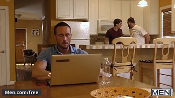 Preview 1 of Busty Girl Sex Son 3gp - Cliff Jensen and Damien Kyle and Myles Landon - Coffee Time - Drill My Hole - Men.com