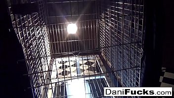 Preview 3 of Wara Trans - Sexy Dani Daniels A Trapped Bitch Inside A Dog Cage