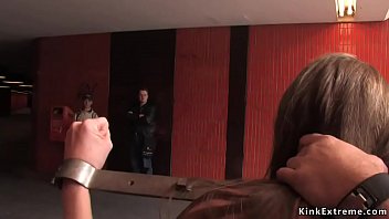 Preview 3 of Berzzes Son Fuck Mom Family - Busty brunette slave fucking in underpass