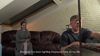 Preview 1 of Sexy Yoga New - What Do Stewardesses Do After Work?! Comforting Herself With A Stranger Big Cock