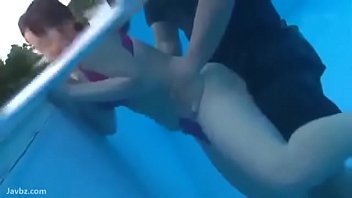 Preview 3 of Amateru Trio Hmh - Japanese busty sex in public swimming pool